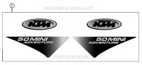AUTOCOLLANTS pour KTM 50 SX MINI ADVENTURE de 2002