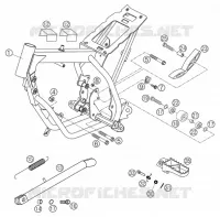 CADRE pour KTM 50 SX MINI ADVENTURE de 2002