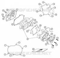 CARTER MOTEUR pour KTM 50 SX MINI ADVENTURE de 2002