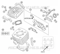 CYLINDRE pour KTM 50 SX MINI ADVENTURE de 2002