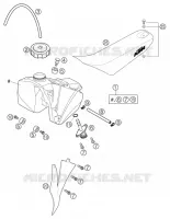 RESERVOIR / SELLE pour KTM 50 SX MINI ADVENTURE de 2002