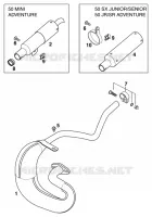 ECHAPPEMENT pour KTM 50 SX MINI ADVENTURE de 2001