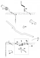 GUIDON / COMMANDES pour KTM 50 SX MINI ADVENTURE de 2001