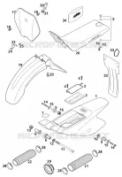PLASTIQUES pour KTM 50 SX MINI ADVENTURE de 2001