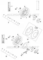 ROUE AVANT pour KTM 50 SX MINI ADVENTURE de 2001