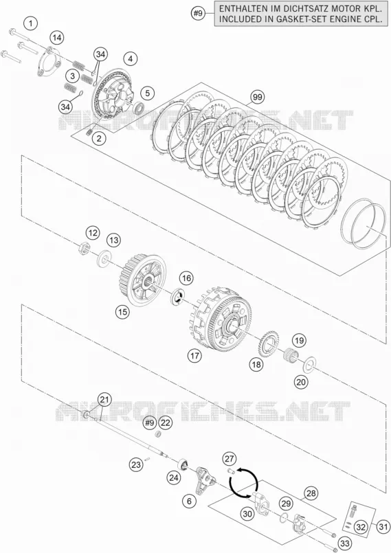 EMBRAYAGE KTM MOTO 1290 2015 SUPERDUKE  1290 SUPER DUKE R BLACK ABS