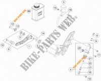 MAITRE CYLINDRE DE FREIN ARRIERE pour KTM 1290 SUPER DUKE R ORANGE ABS de 2015