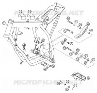 CADRE pour KTM 50 SX PRO SENIOR LC de 2003