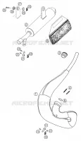 ECHAPPEMENT pour KTM 50 SX PRO SENIOR LC de 2003