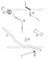 GUIDON / COMMANDES pour KTM 50 SX PRO SENIOR LC de 2003