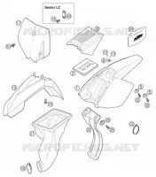 PLASTIQUES pour KTM 50 SX PRO SENIOR LC de 2003
