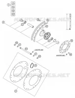 ROUE AVANT pour KTM 50 SX PRO SENIOR LC de 2003