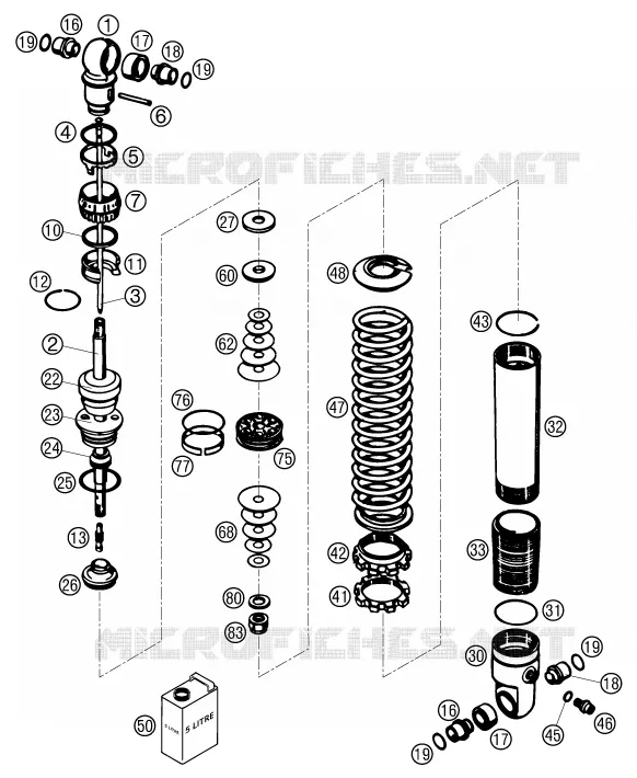 AMORTISSEUR (PIECES) KTM MOTO 50 2003 SX  50 SX PRO SENIOR LC