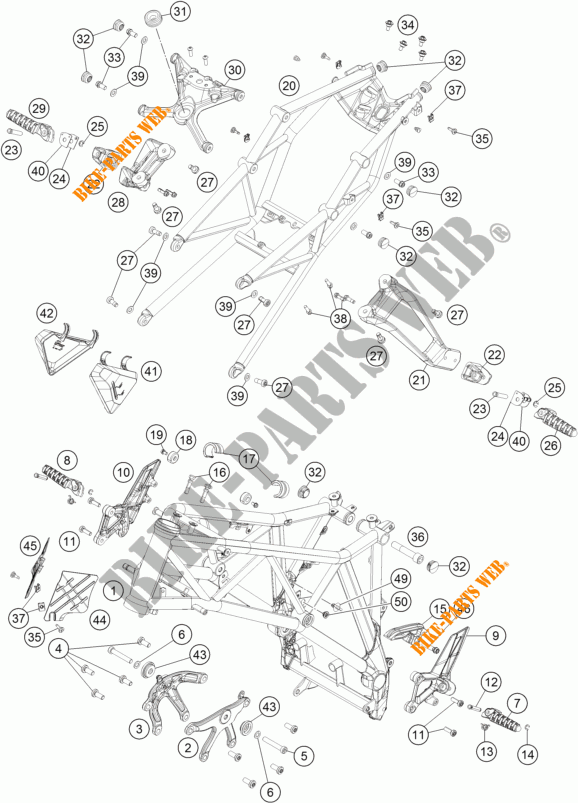 CADRE pour KTM 1290 SUPER DUKE R BLACK ABS de 2015