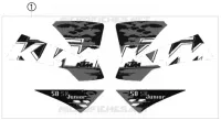 AUTOCOLLANTS pour KTM 50 SX JUNIOR de 2008