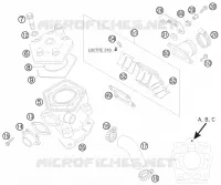 CYLINDRE / CULASSE pour KTM 50 SX JUNIOR de 2008