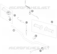 GUIDON / COMMANDES pour KTM 50 SX JUNIOR de 2008