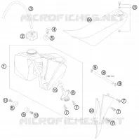 RESERVOIR / SELLE pour KTM 50 SX JUNIOR de 2008