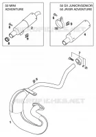 ECHAPPEMENT pour KTM 50 SX JUNIOR de 2000