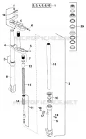 FOURCHE / T DE FOURCHE pour KTM 50 SX JUNIOR de 2000