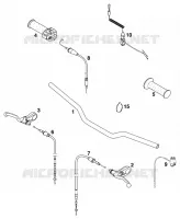 GUIDON / COMMANDES pour KTM 50 SX JUNIOR de 2000