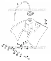 RESERVOIR / SELLE pour KTM 50 SX JUNIOR de 2000