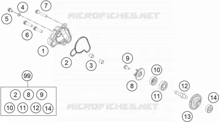 POMPE A EAU KTM MOTO 50 2018 SX  50 SX