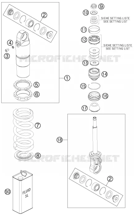 AMORTISSEUR (PIECES) KTM MOTO 50 2013 SX  50 SX