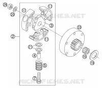 EMBRAYAGE  50 ktm-moto 2007 SX 21