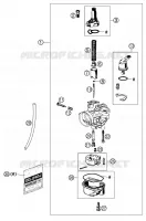 CARBURATEUR pour KTM 50 SENIOR ADVENTURE de 2002