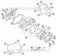 CARTER MOTEUR pour KTM 50 SENIOR ADVENTURE de 2002