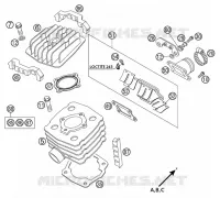 CYLINDRE pour KTM 50 SENIOR ADVENTURE de 2002