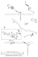 GUIDON / COMMANDES pour KTM 50 SENIOR ADVENTURE de 2002