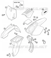 PLASTIQUES pour KTM 50 SENIOR ADVENTURE de 2002
