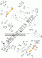 MECANISME DE SELECTION DE VITESSES pour KTM 1290 SUPER DUKE R ORANGE ABS de 2014