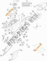 RESERVOIR / SELLE pour KTM 1290 SUPER DUKE R ORANGE ABS de 2014