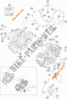 CARTER MOTEUR pour KTM 1290 SUPER DUKE R ORANGE ABS de 2014