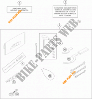 TROUSSE A OUTILS / MANUELS / OPTIONS pour KTM 1290 SUPER DUKE R ORANGE ABS de 2014