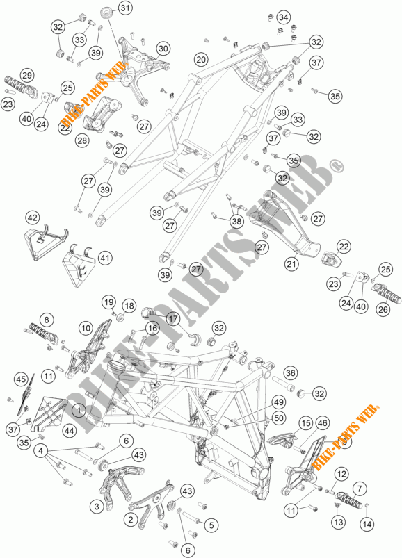 CADRE pour KTM 1290 SUPER DUKE R BLACK ABS de 2014