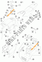 RESERVOIR / SELLE pour KTM 990 SUPER DUKE R de 2013
