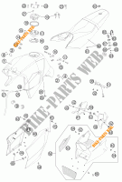 RESERVOIR / SELLE pour KTM 990 SUPER DUKE R de 2012