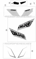 AUTOCOLLANTS pour KTM 990 SUPER DUKE R de 2011