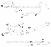 BEQUILLE LATERALE / CENTRALE pour KTM 990 SUPER DUKE R de 2011