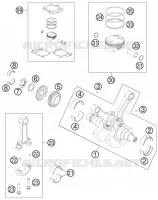 VILEBREQUIN / PISTON pour KTM 990 SUPER DUKE R de 2011