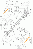RESERVOIR / SELLE pour KTM 990 SUPER DUKE R de 2011