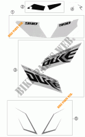 AUTOCOLLANTS pour KTM 990 SUPER DUKE R de 2011