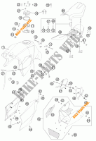 RESERVOIR / SELLE pour KTM 990 SUPER DUKE R de 2011