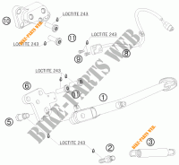 BEQUILLE LATERALE / CENTRALE pour KTM 990 SUPER DUKE R de 2010