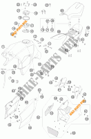 RESERVOIR / SELLE pour KTM 990 SUPER DUKE R de 2009