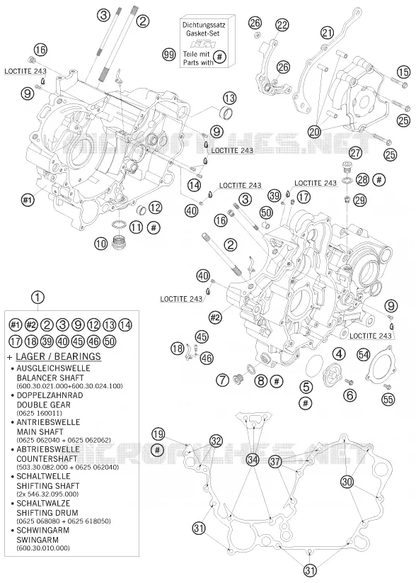 CARTER MOTEUR KTM MOTO 990 2009 SUPERDUKE  990 SUPER DUKE R